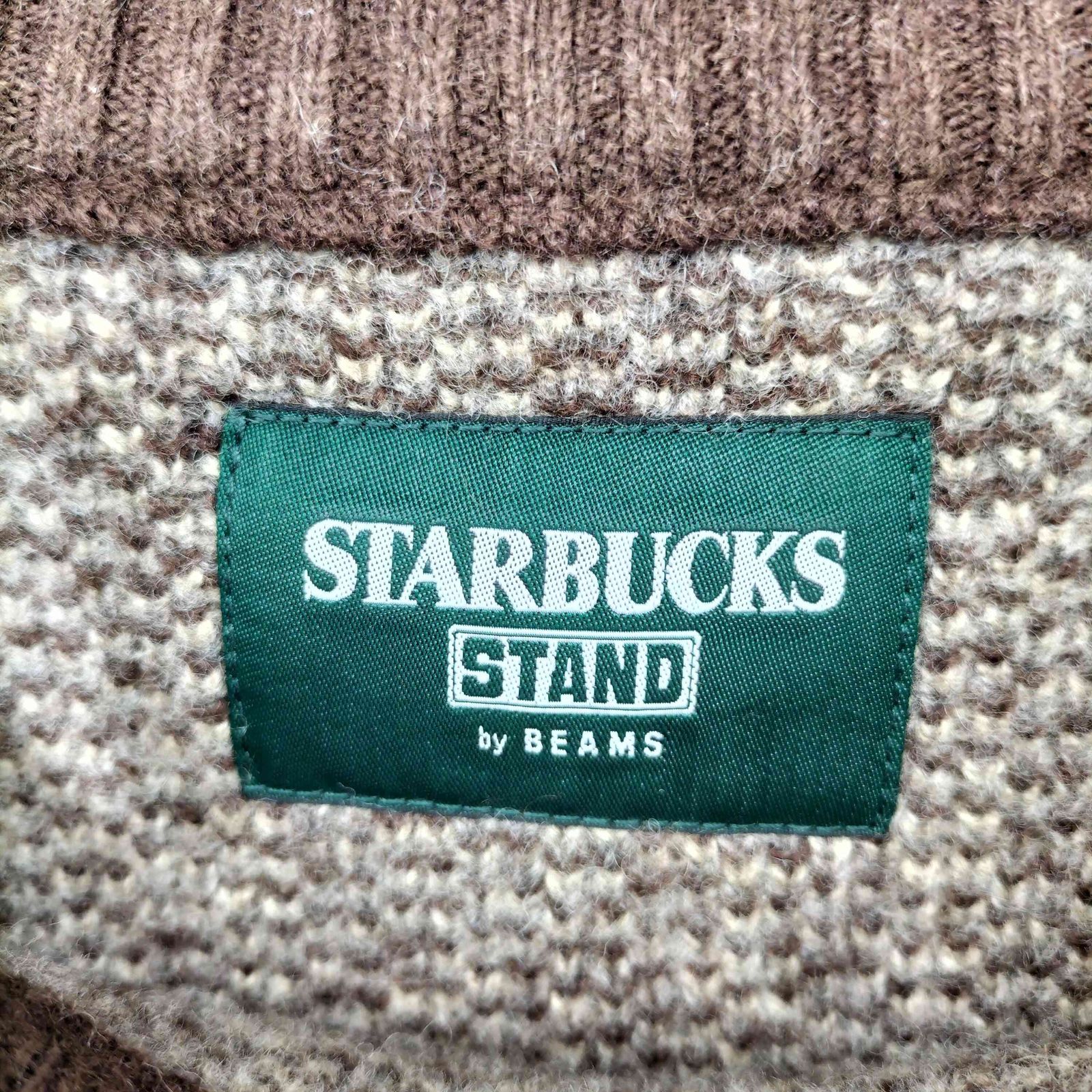 ビームス BEAMS 25AW STARBUCKS STAND ジャカード クルー ニット