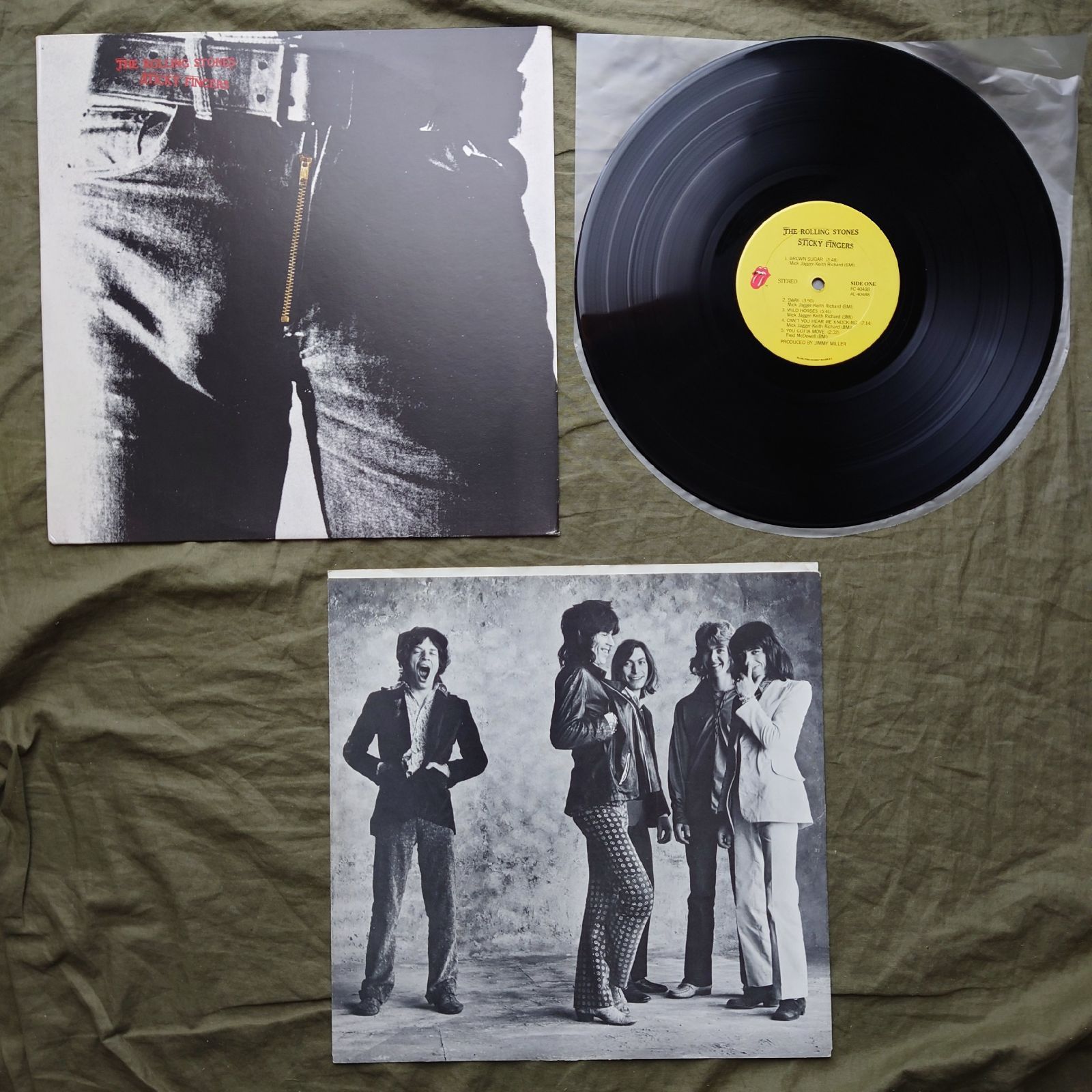 美盤 良ジャケ 1986年 米国盤 Rolling Stones LPレコード Sticky