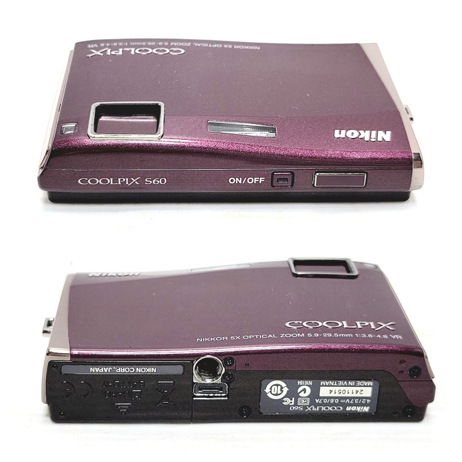 現状品】Canon Coolpix S60 ワインレッド - メルカリ