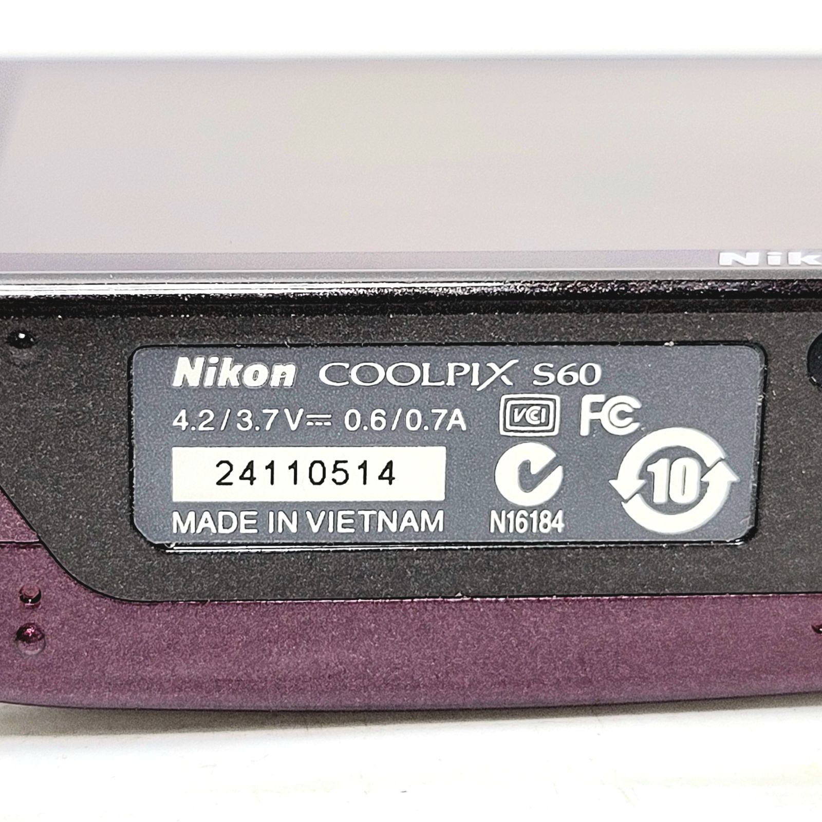 現状品】Canon Coolpix S60 ワインレッド - メルカリ