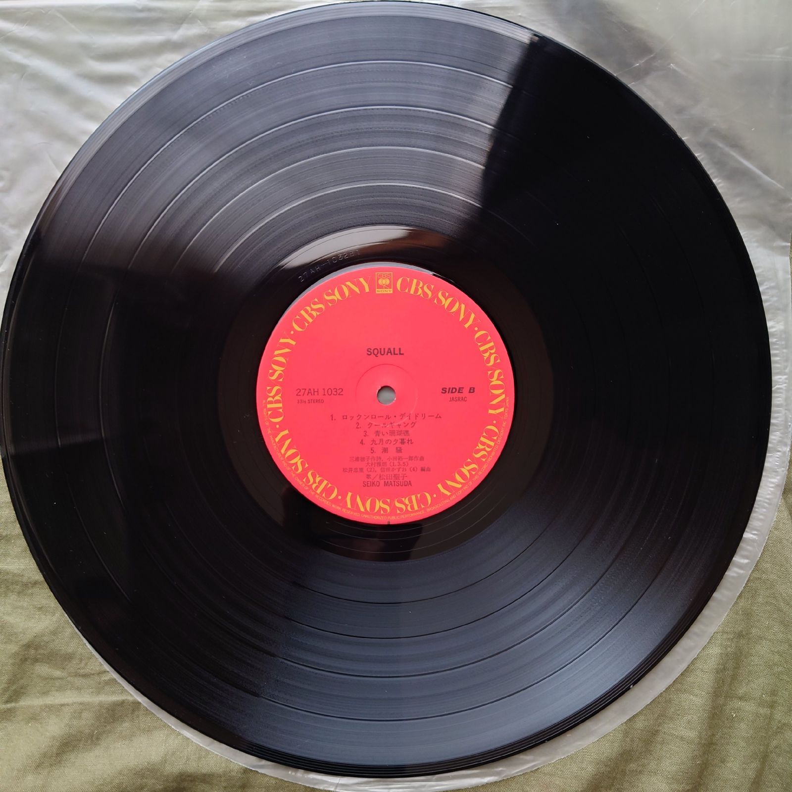 傷なし美盤 美ジャケ 1980年 松田聖子 LPレコード スコール Squall 帯