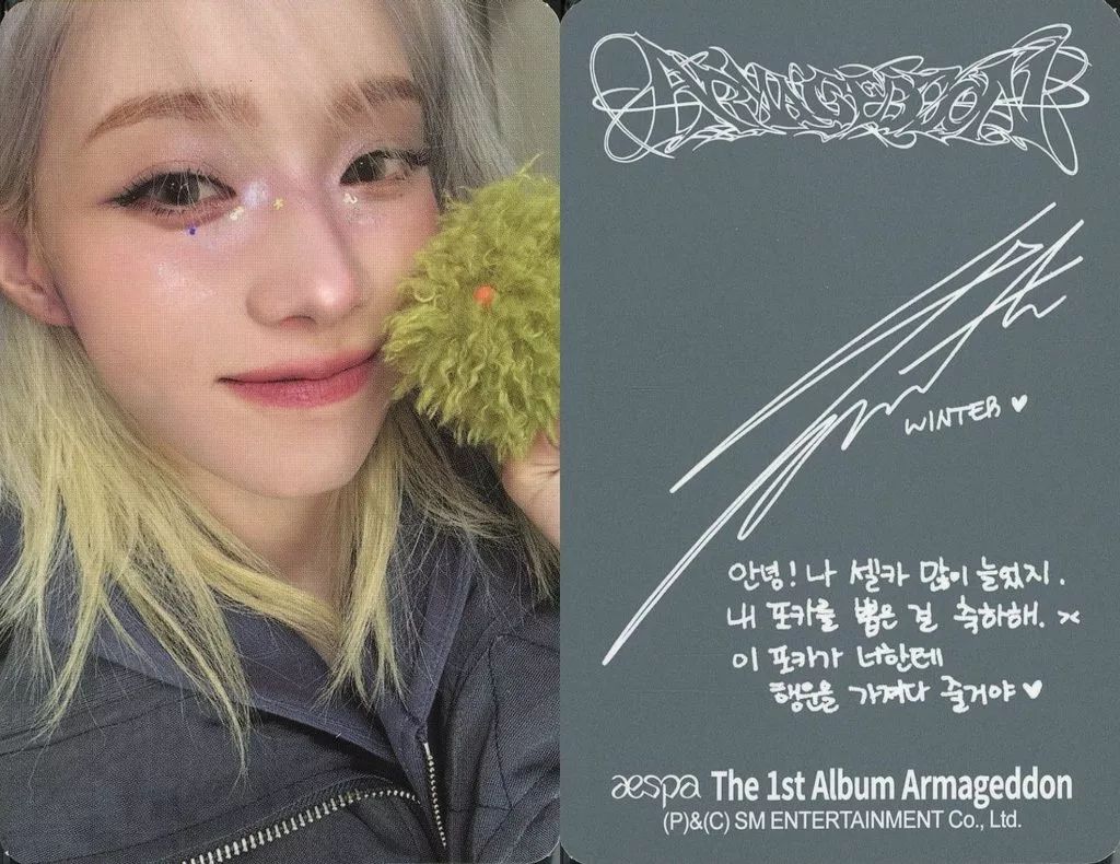 中古】コレクションカード(女性) aespa/WINTER(ウィンター)/裏面グレー