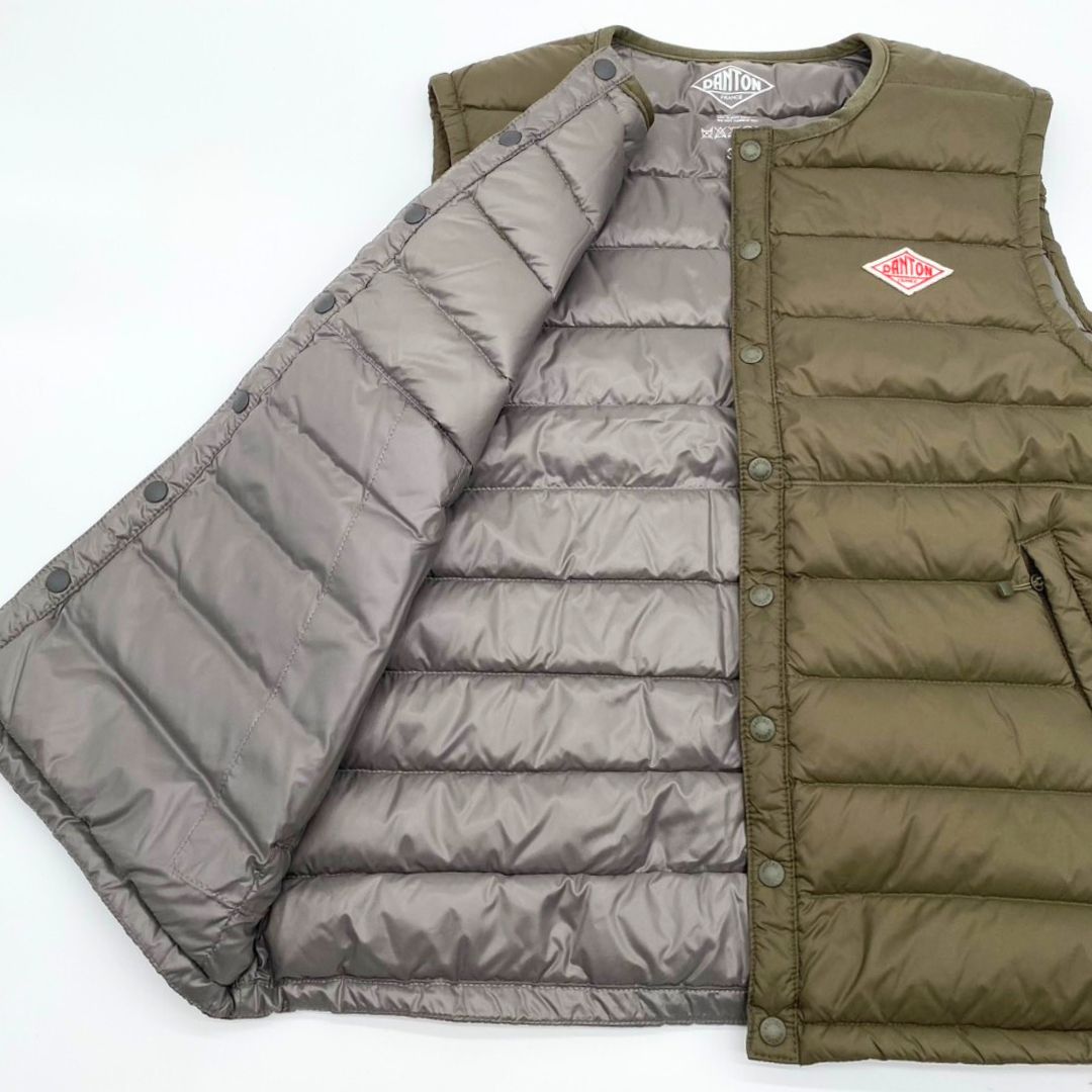 DANTON ダントン ダウンベスト オリーブカラー サイズ34 XS - メルカリ