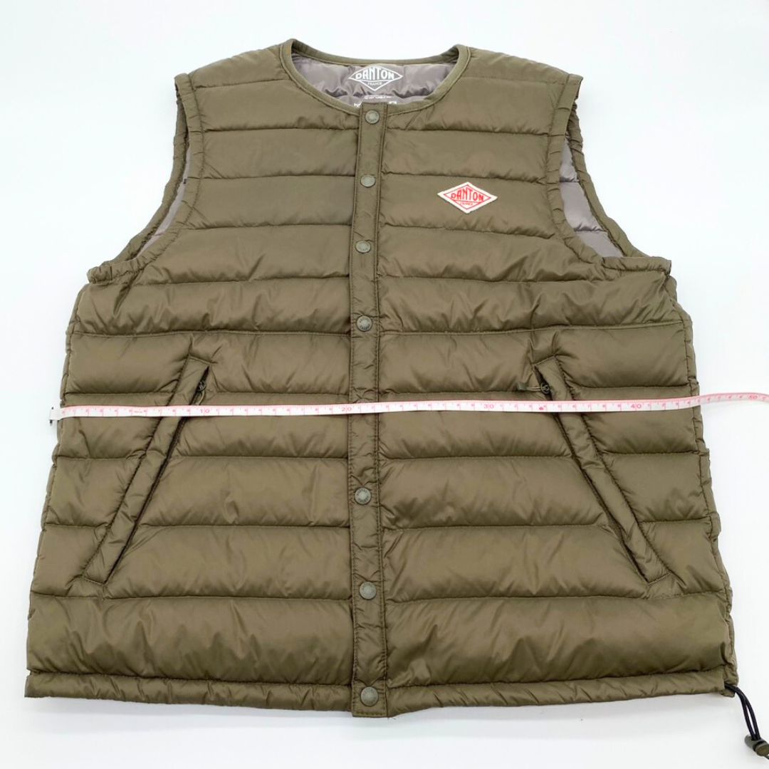 DANTON ダントン ダウンベスト オリーブカラー サイズ34 XS - メルカリ