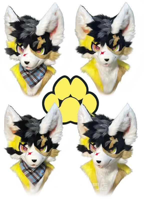 犬 狼 マスク 着ぐるみ ヘッド 全頭 ヘッド ケモノ ファースーツ