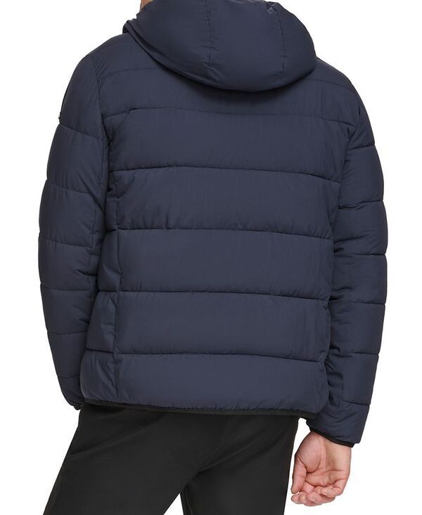 カルバンクライン メンズ アウター ジャケット・ブルゾン ジャケット Calvin Klein Mens Chevron Stretch Jacket With Sherpa Lined Hood True Navy ネイビー