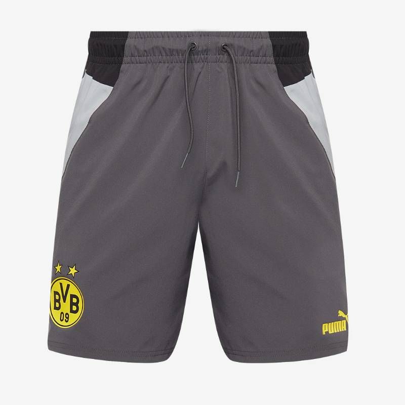 【送料無料・匿名配送】Puma プーマ ボルシア・ドルトムント 23/24 ウーブンショーツ ハーフパンツ 黒 ブラック 灰色 グレー 新品 正規品 並行輸入 日本未発売