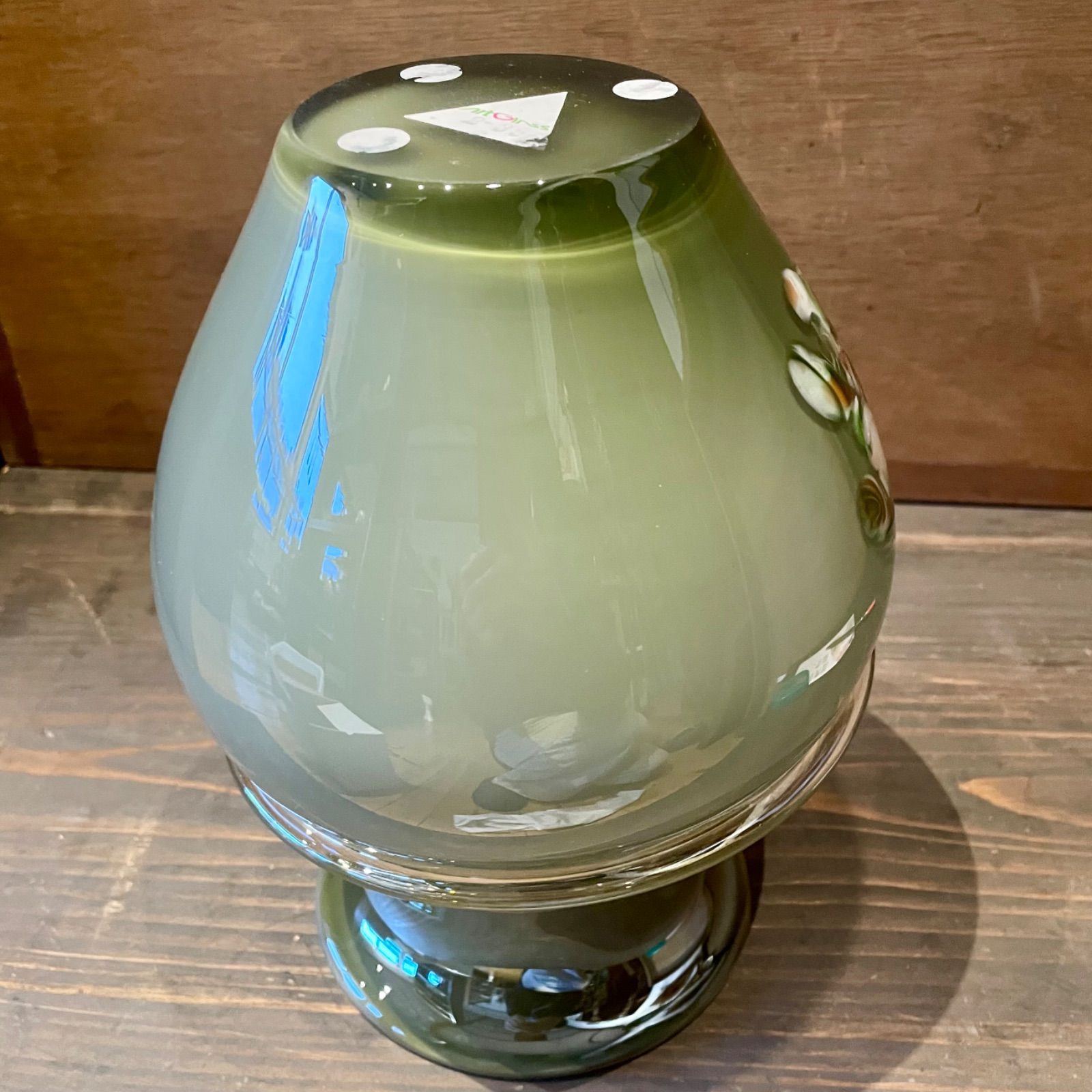 花瓶 フラワーベース マーブル レトロ ヴィンテージ 昭和 ガラス