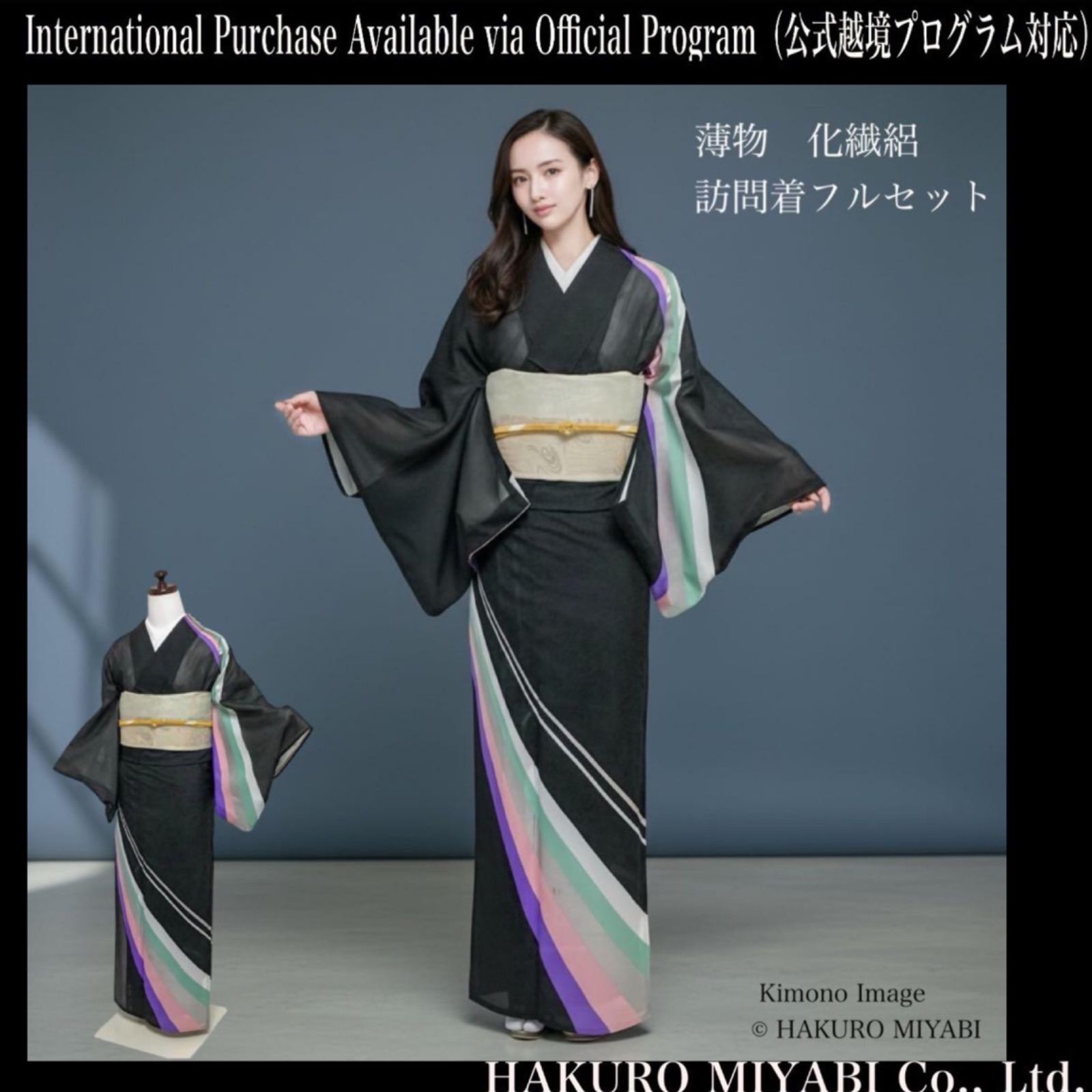 夏物 薄物 絽 化繊 訪問着 フルセット 4点 式典 マ3-9 - メルカリ