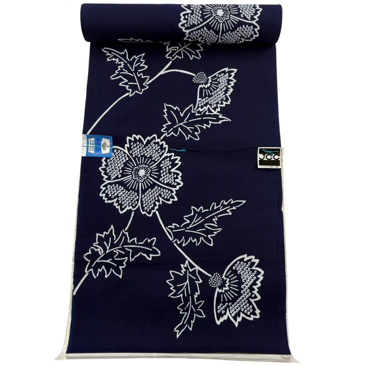 反物 優品 浴衣 草花 濃紺 綿 【中古】 - メルカリ