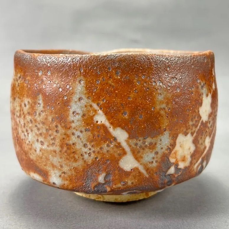 幽玄】水野古麦 鼡志野 茶碗 共箱 茶道具 抹茶碗 - メルカリ