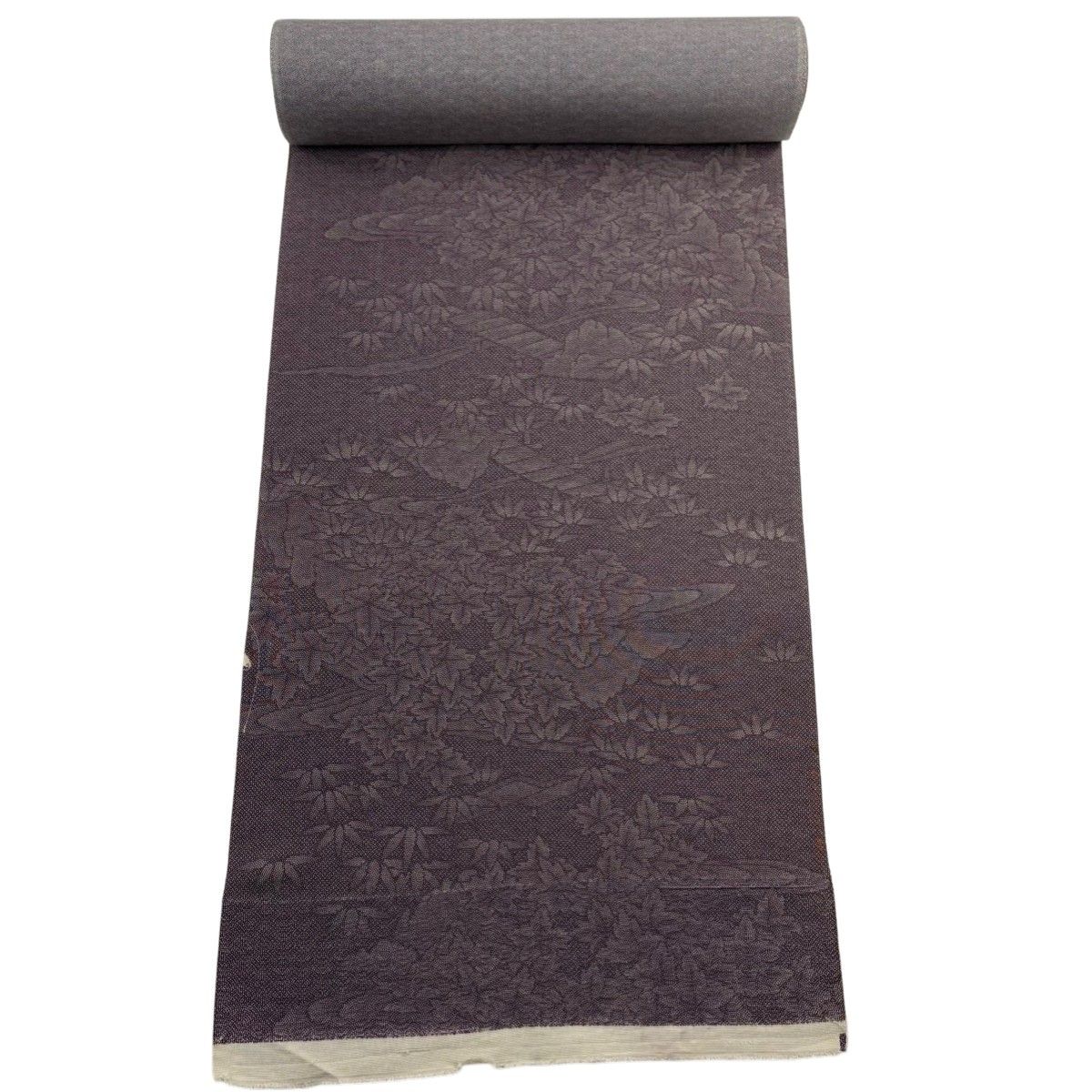 反物 秀品 小紋 草花 鮫 紫 正絹 【中古】 - メルカリ