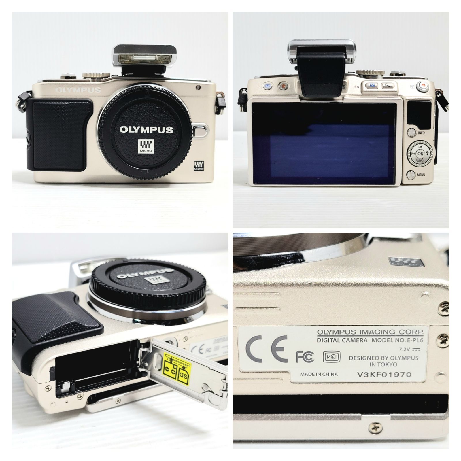 正常動作品】OLYMPUS Pen Lite E-PL6 シルバー ダブルズームキット 