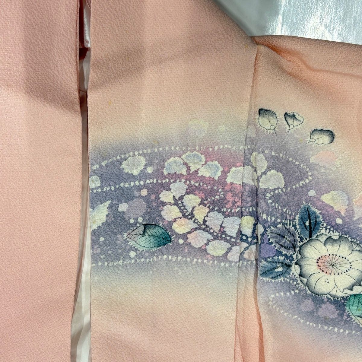 訪問着 身丈162cm 裄丈63cm S 袷 翠山工房 落款 辻が花 染め分け