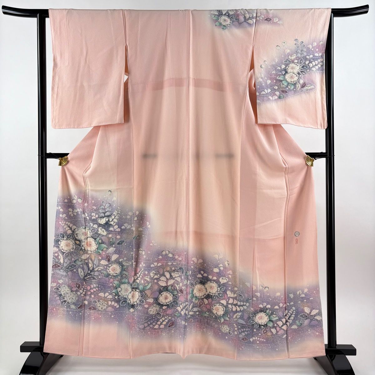 訪問着 身丈162cm 裄丈63cm S 袷 翠山工房 落款 辻が花 染め分け