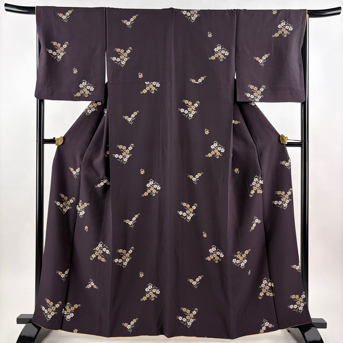 小紋 身丈163cm 裄丈66.5cm M 袷 撫子 濃紫 正絹 秀品 【中古】 - メルカリ