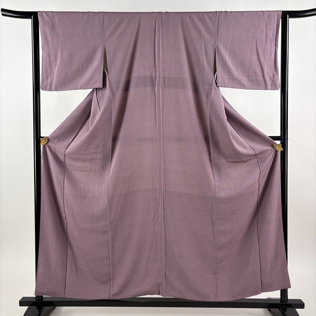 江戸小紋 身丈157.5cm 裄丈63.5cm S 袷 鮫 紫 正絹 優品 【中古