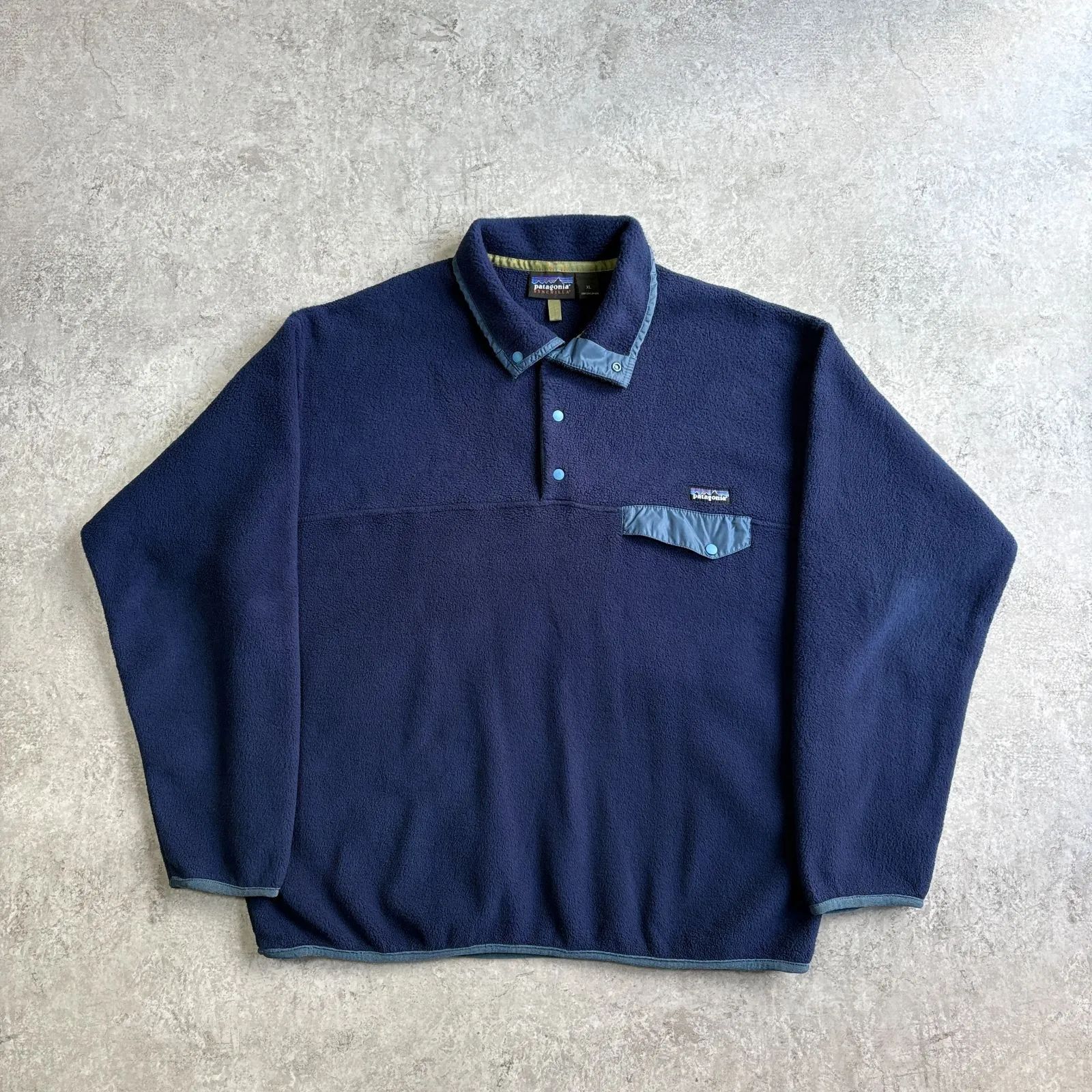 90~00s patagonia patagonia Synchilla Snap T Pullover 【 navy 