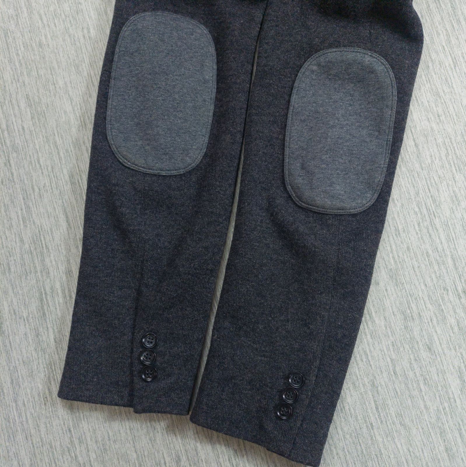 美品】HUGO BOSS ニットテーラードジャケット チャコールグレー M-L 
