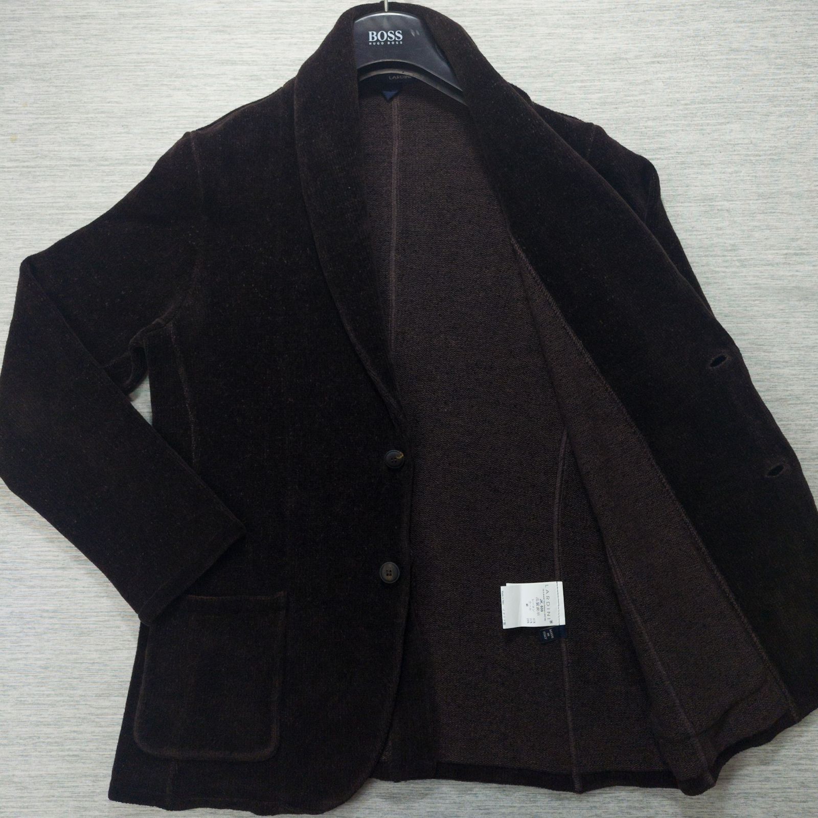 美品】LARDINI ラルディーニ ニットジャケット ショールカラー