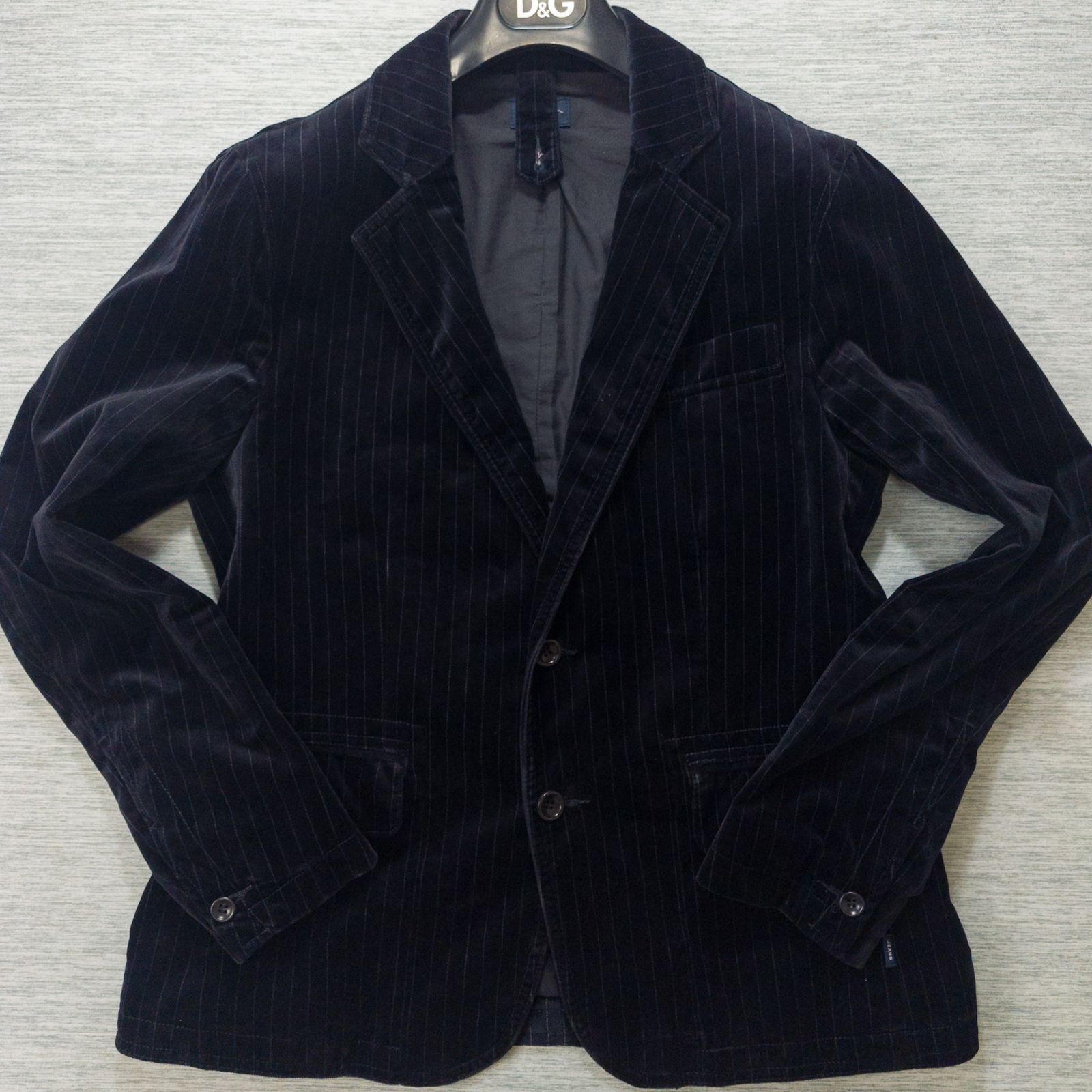 美品】ポールスミスジーンズ テーラードジャケット L ブラック ベロア