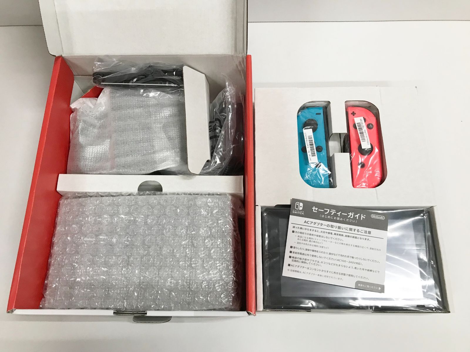 25.【中古/動確済】Nintendo Switch 本体 Joy-Con(L) ネオンブルー/(R