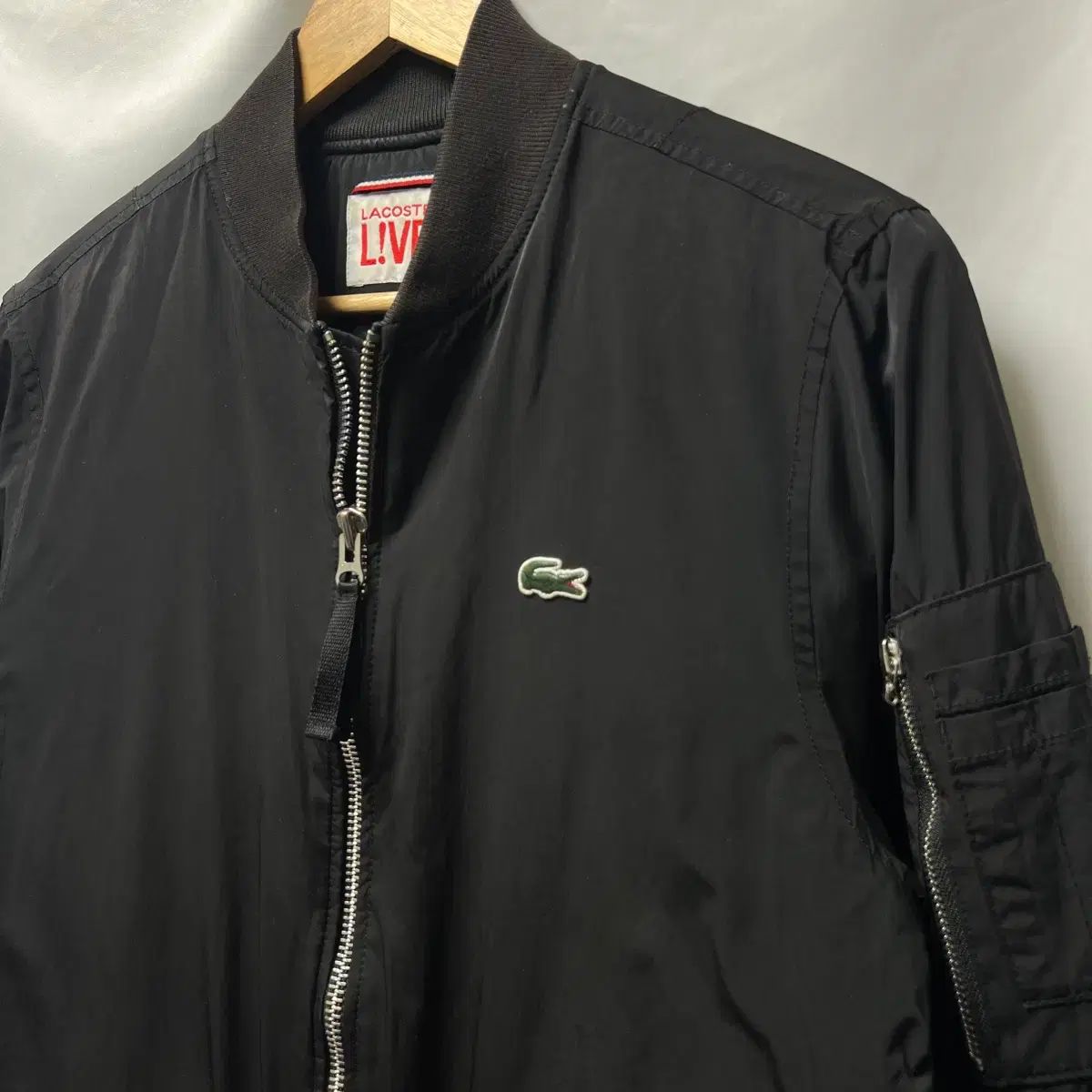 正規品/95 LACOSTE ラコステ ライブ ブルゾン MA-1 ブラック