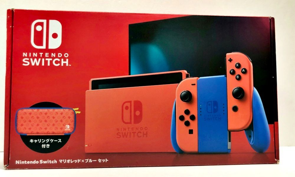 25. 【中古/動確済】Nintendo Switch本体 マリオレッド×ブルー セット