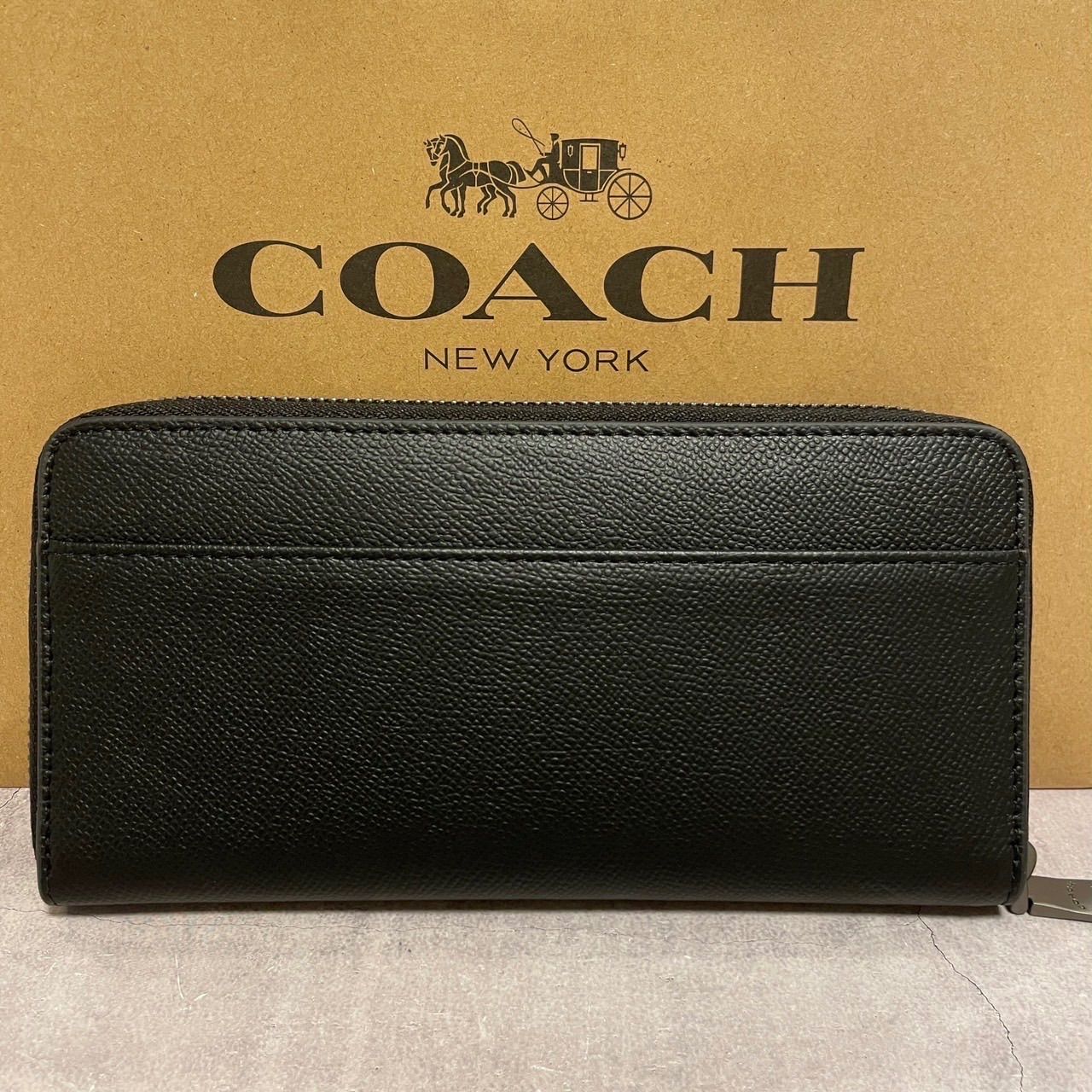 新品 COACH長財布 コーチ レディース メンズ ブラック - メルカリ