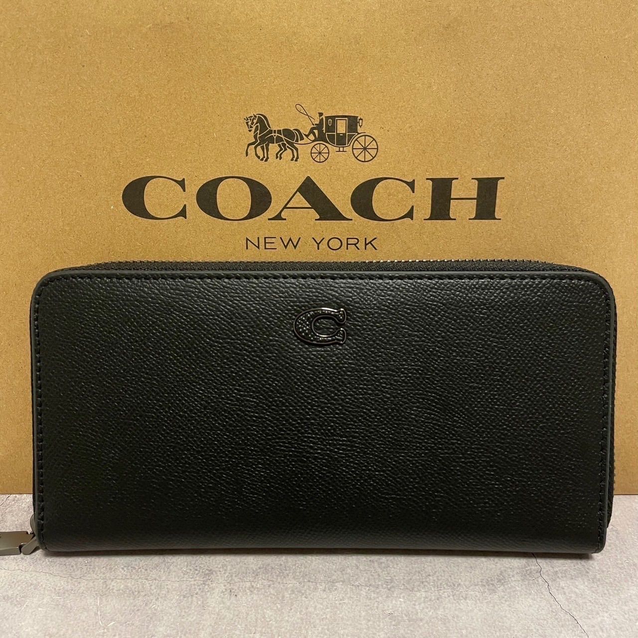 新品 COACH長財布 コーチ レディース メンズ ブラック - メルカリ