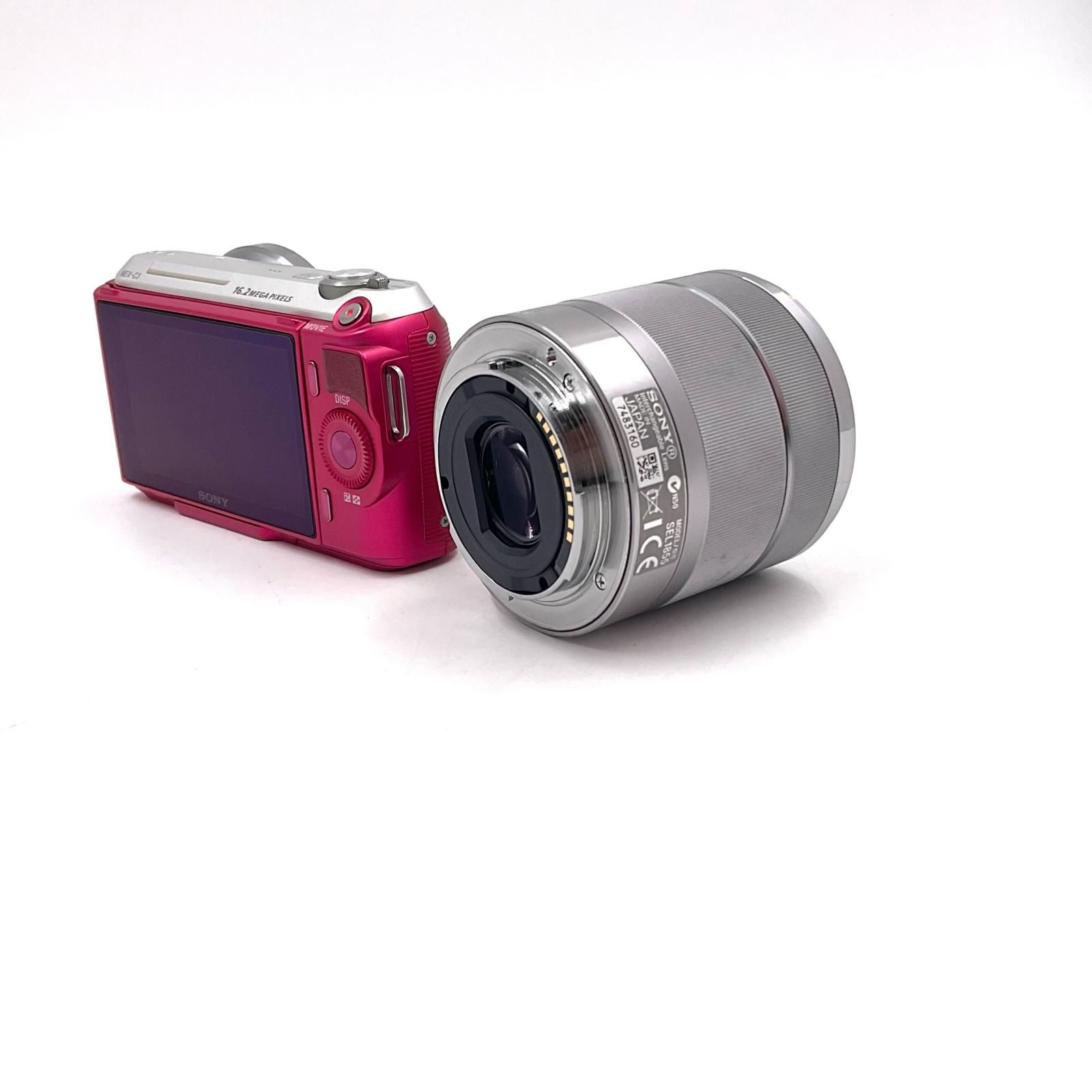 最速発送】Sony デジタル一眼 α NEX-C3K ズームレンズキット ピンク