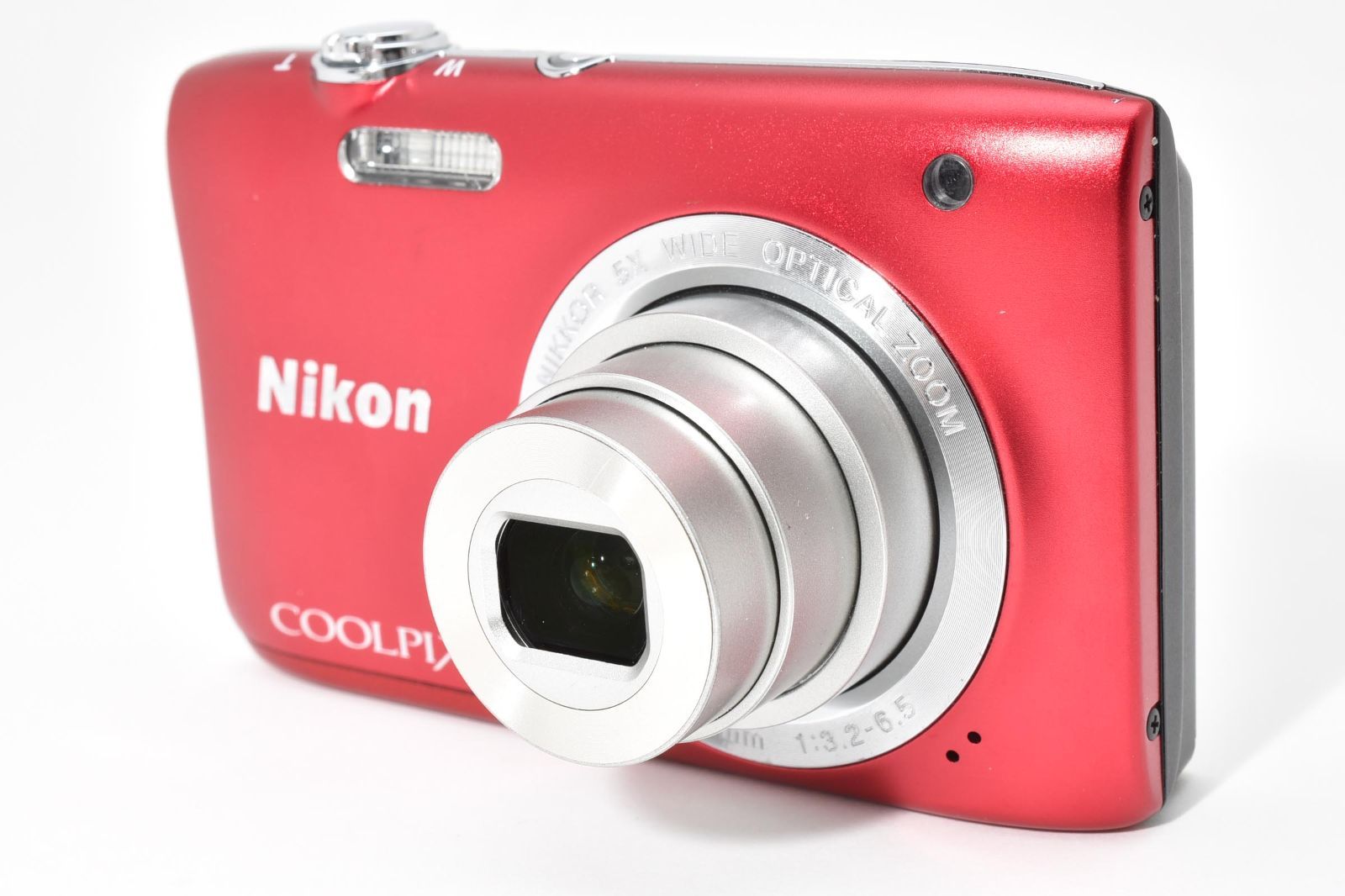 完動品】Nikon COOLPIX S2900 レッド 2005万画素 光学5倍ズーム 動作