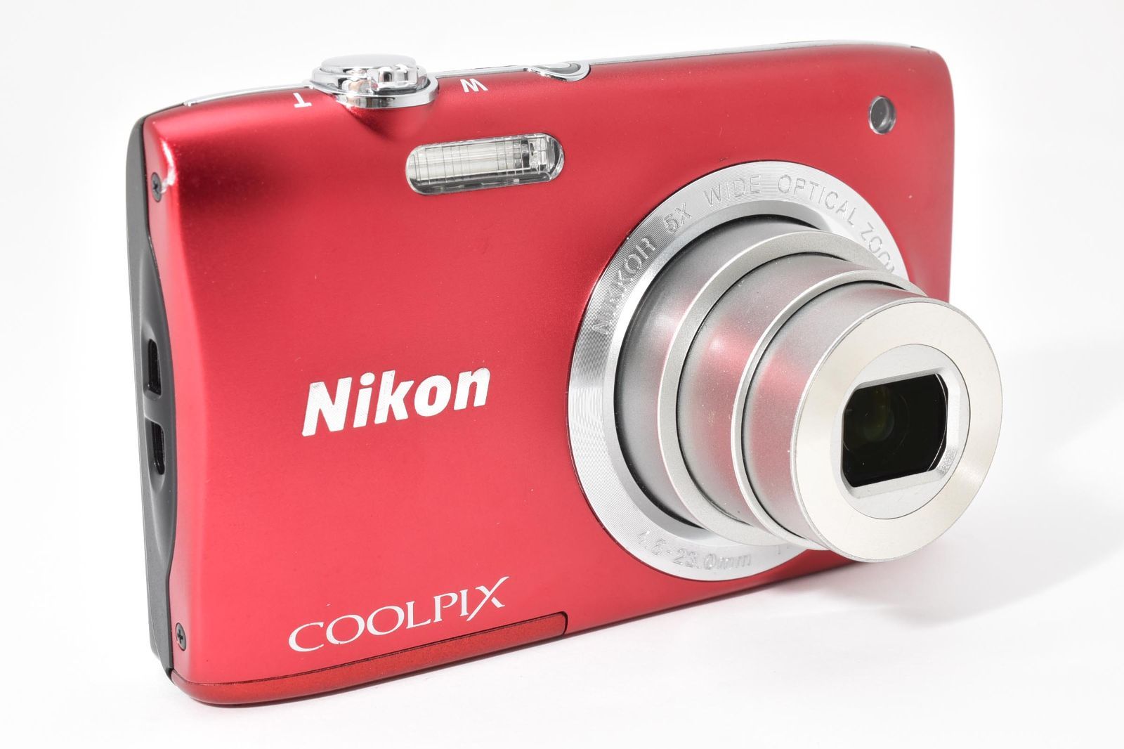 完動品】Nikon COOLPIX S2900 レッド 2005万画素 光学5倍ズーム 動作
