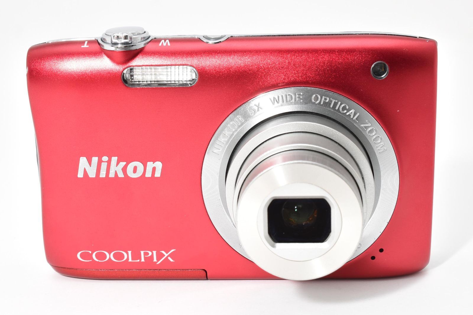 完動品】Nikon COOLPIX S2900 レッド 2005万画素 光学5倍ズーム 動作