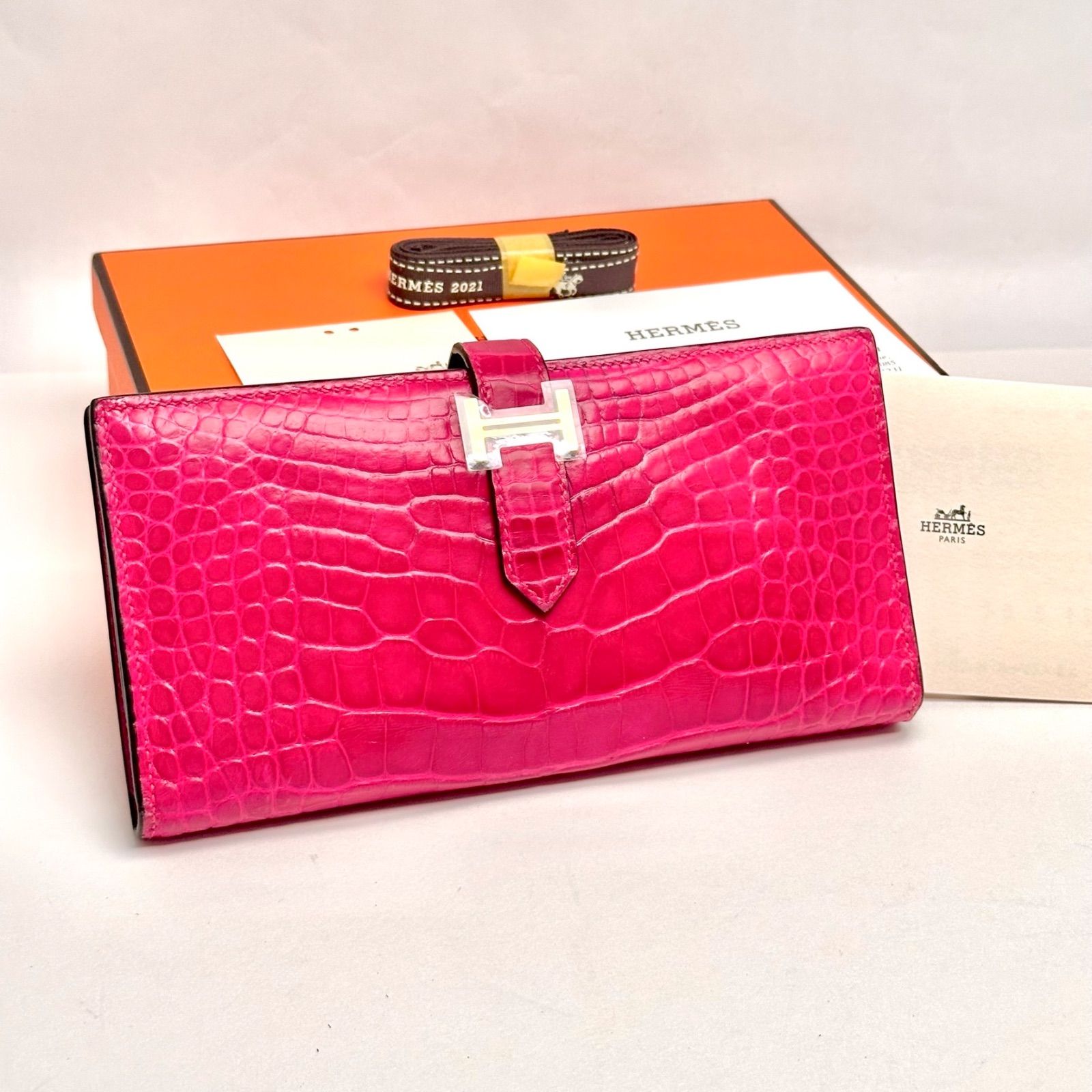 HERMES ‼️値下げ不可‼️刻印Y アリゲーター【鑑定書付】エルメス 