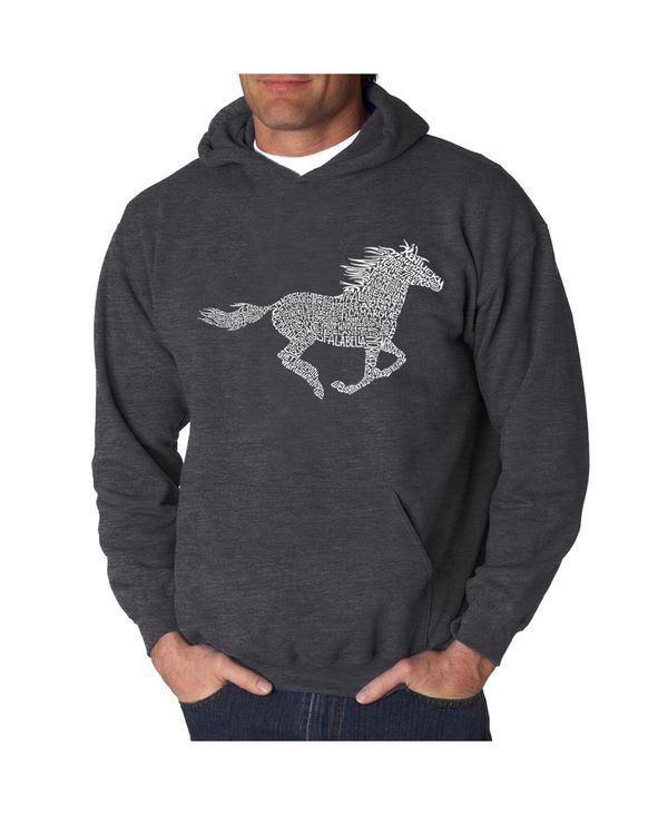 エルエーポップアート メンズ アウター パーカー・スウェット パーカー LA Pop Art Mens Word Art Hoodie Mustang Dark Gray グレー