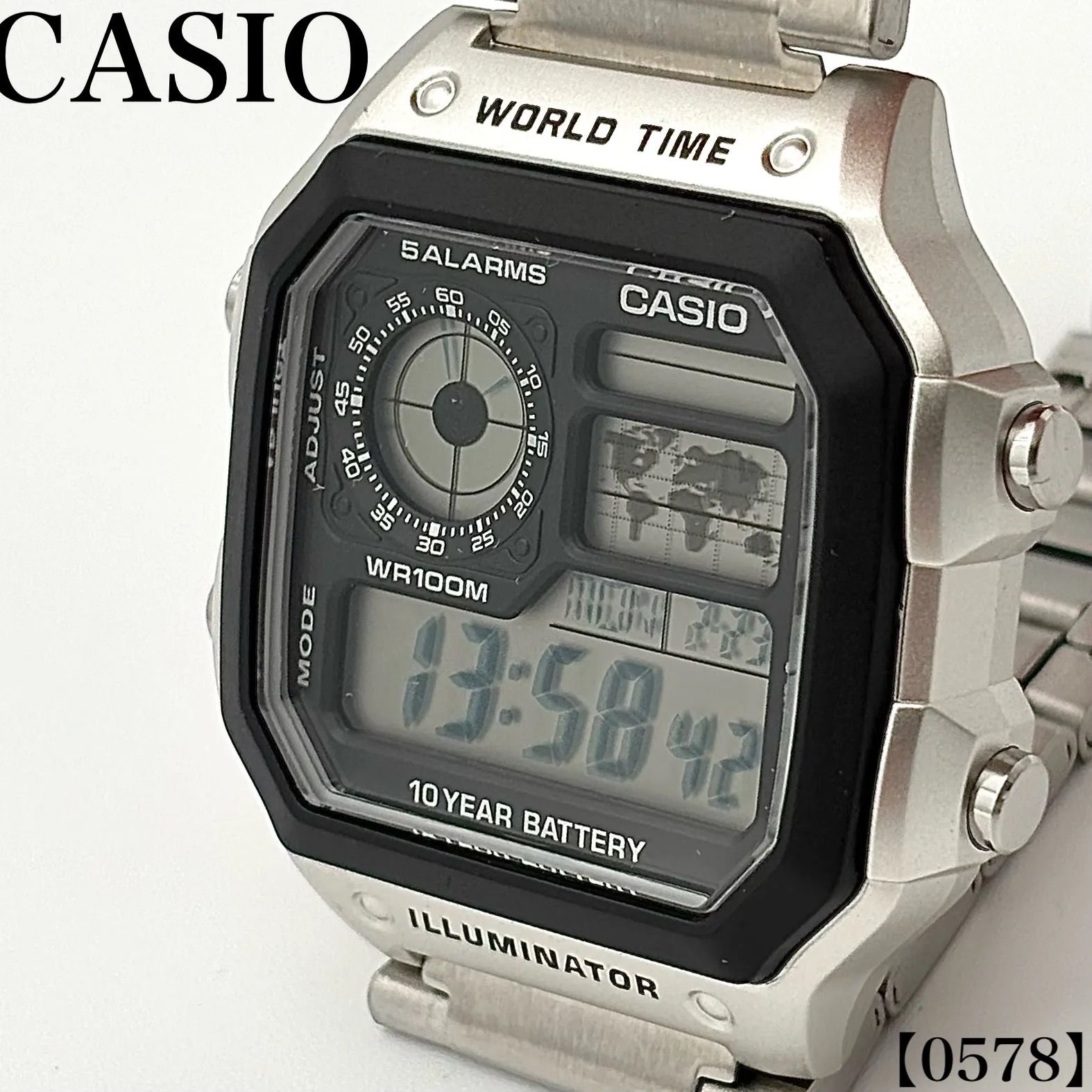 CASIO ワールドタイム デジタルクオーツ Casio AE-1200WH Series Men 