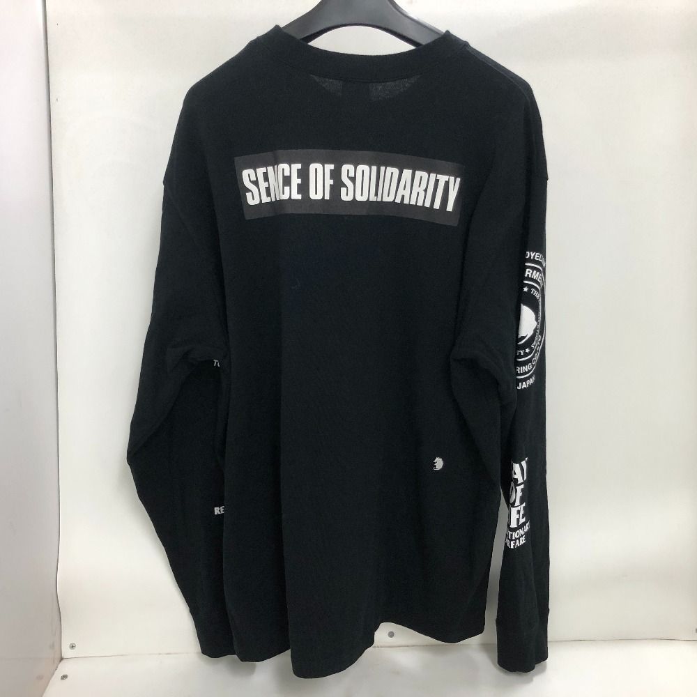 02w23065 ラッツ RATS TWO WHEEL L/S TEE ブラック XL 日本製 メンズ