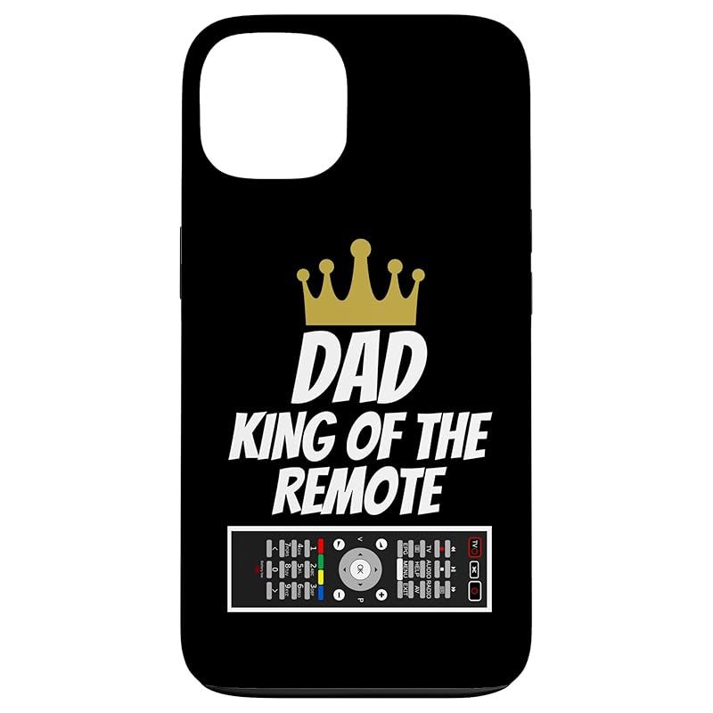 【新品】 Funny Dad King of the Remote 父の日 皮肉なユーモア スマホケース iPhone 13 用