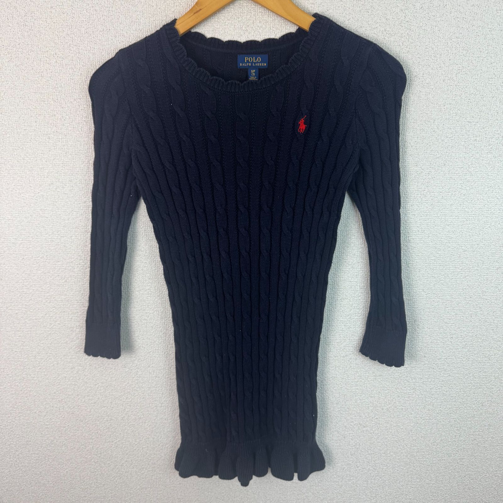 Polo Ralph Lauren ケーブルニット Sサイズ/ネイビー POLO RALPH 