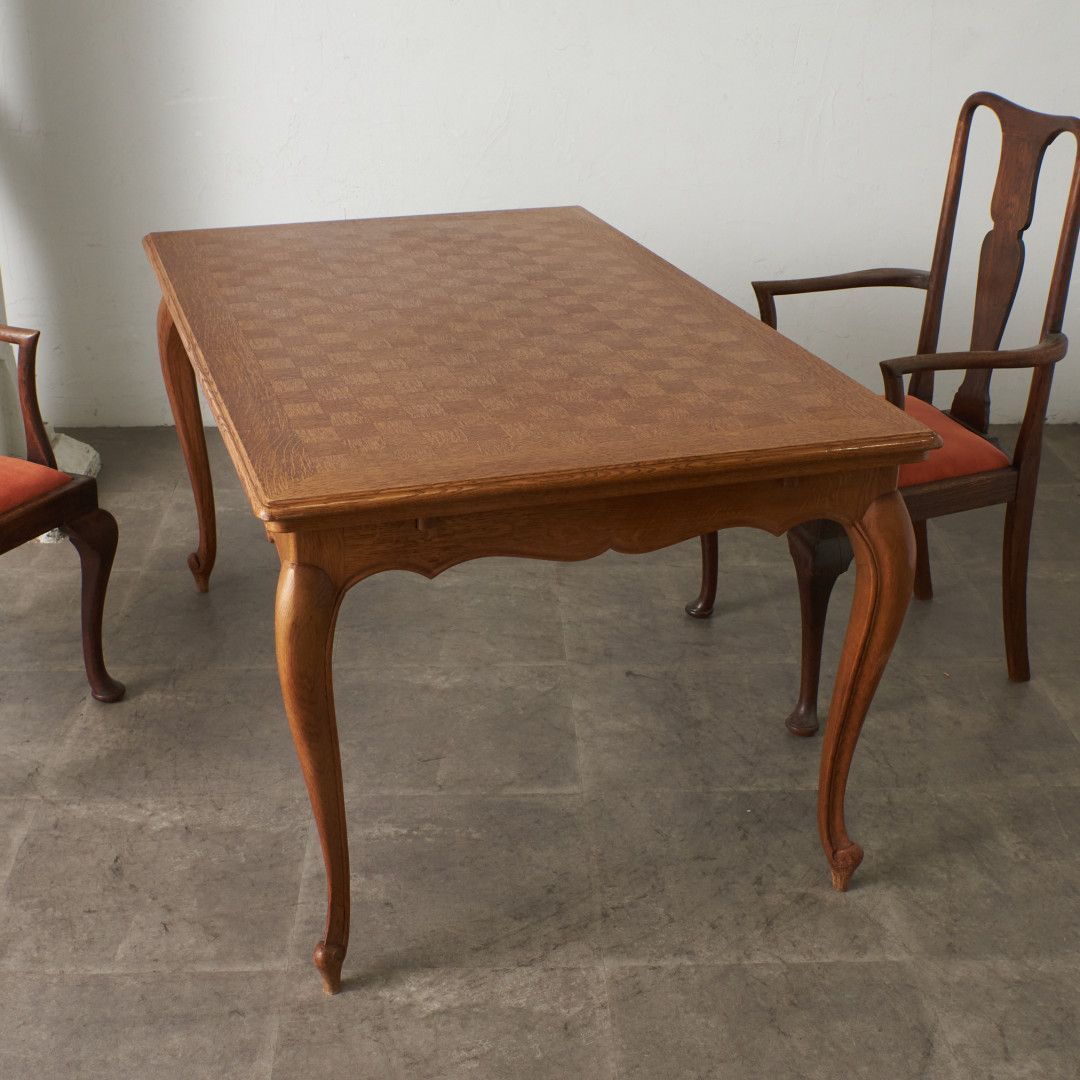 フレンチプロヴィンシャル ドローリーフ ダイニングテーブル 伸長式