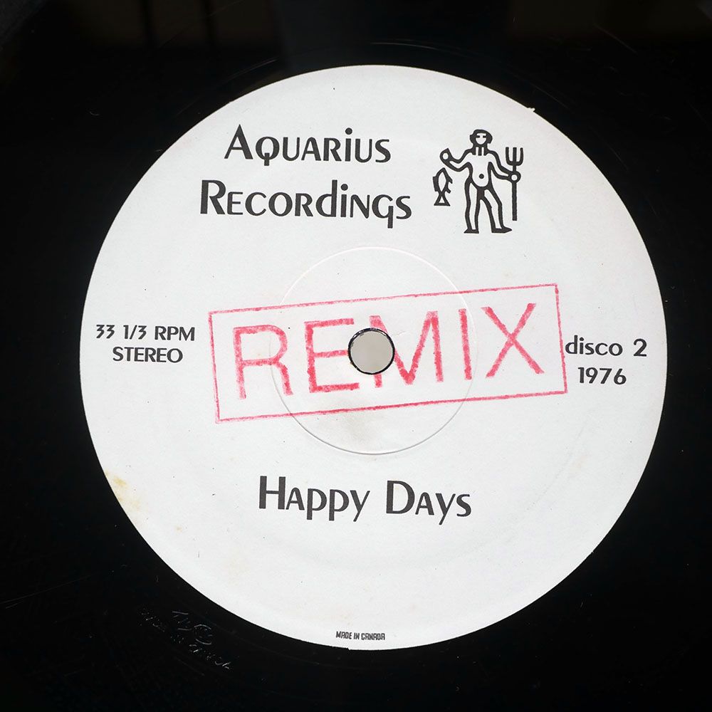 カナダ盤 PAUL JACOBS/HAPPY DAYS (99 REMIXES)/AQUARIUS DISCO2R 12