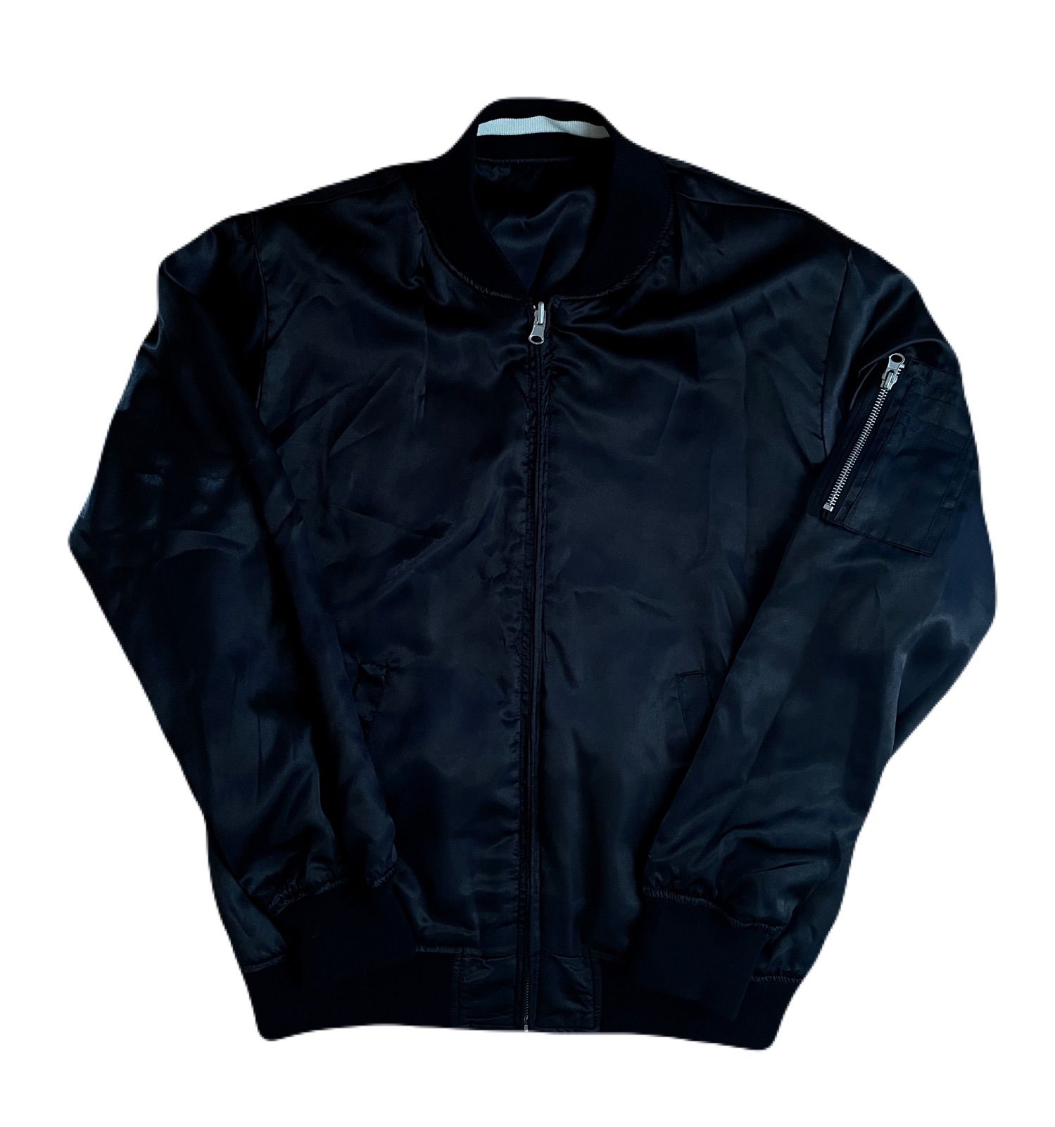 雅結 スカジャン 虎 鷹 MA-1風 リバーシブル ブラック / シルバー