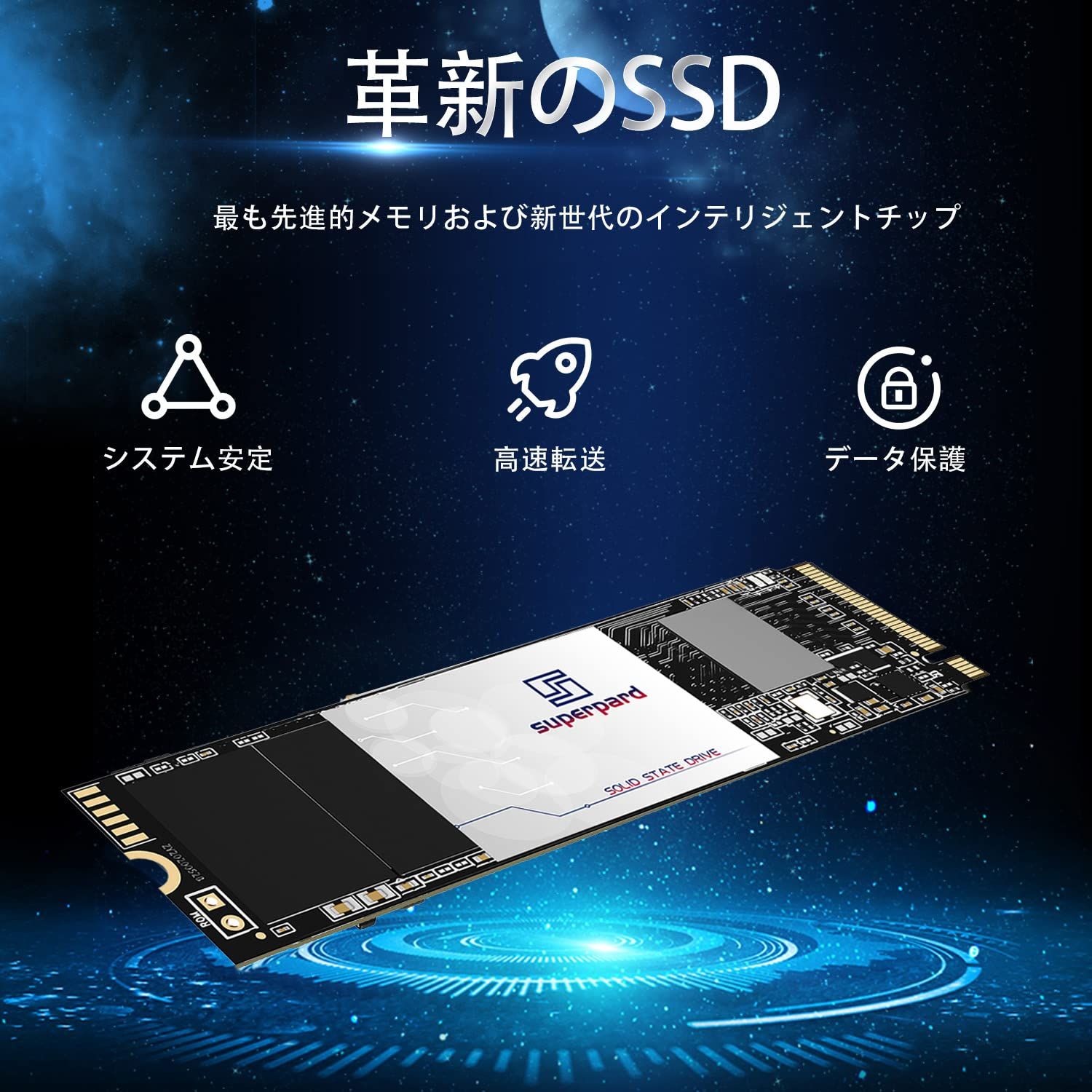Superpard SSD 1TB M.2 NVME PCIe Gen4 2280 PS5対応 読取り最大 5,500