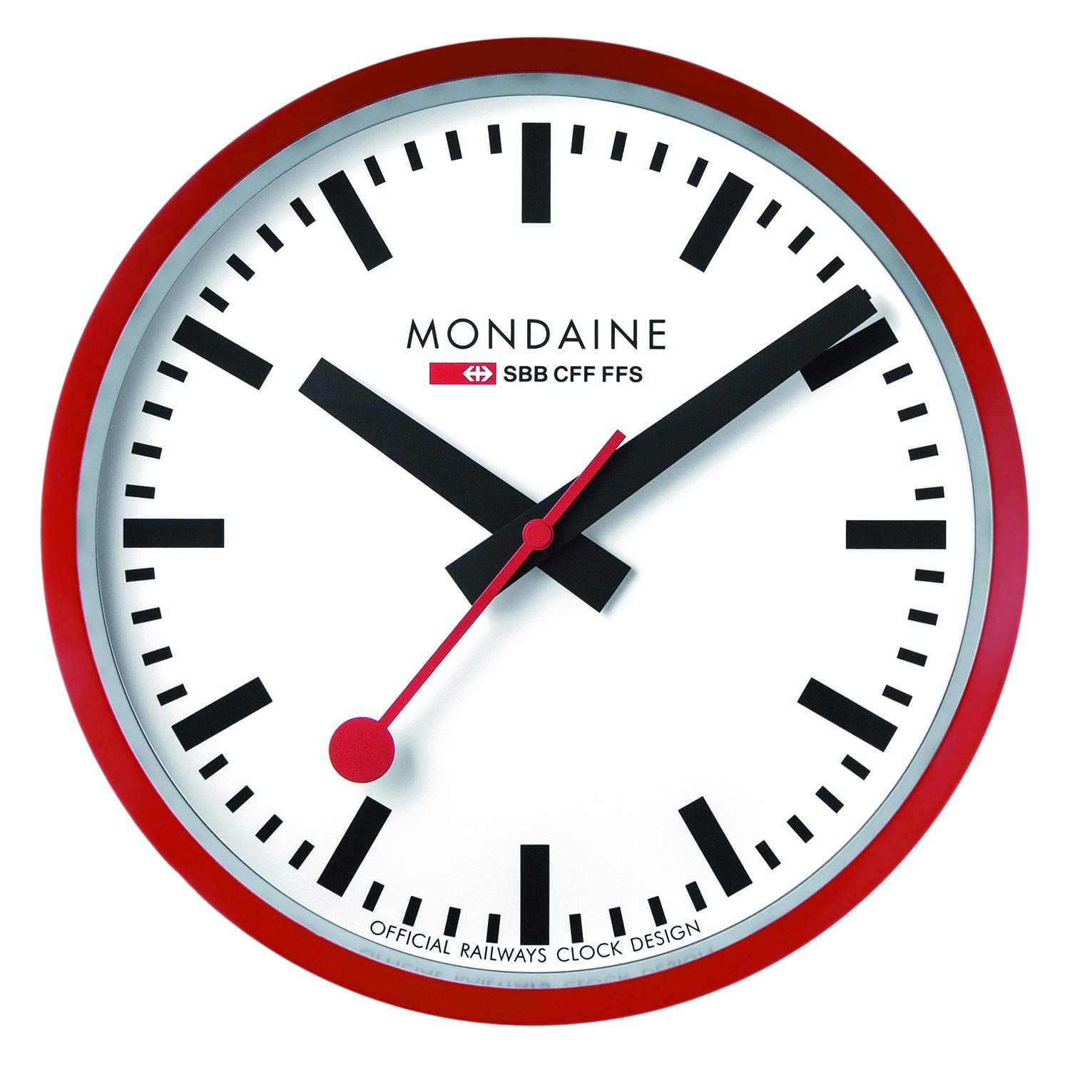 MONDAINE (モンディーン) 掛け時計 ウォールクロック レッド A990