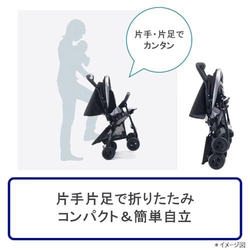  Graco グレコ 二人乗りベビーカー デュオスポーツ 1か月~36か月まで A型ベビーカー 背面 レインカバー付 ジェミニブラック 67048 彡 丸洗い可能 ベビーカー バギー 外出 移動用品