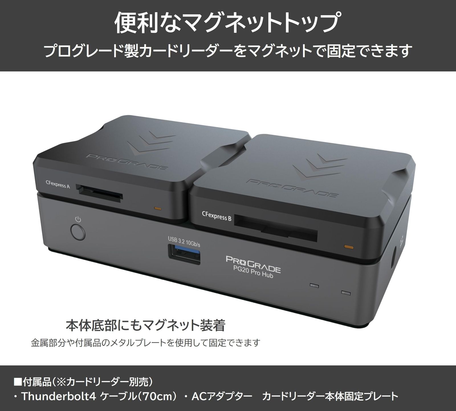 ProGrade Digital PG20 Pro Thunderbolt 4 Hub [Thuderbolt4/USB4 x3