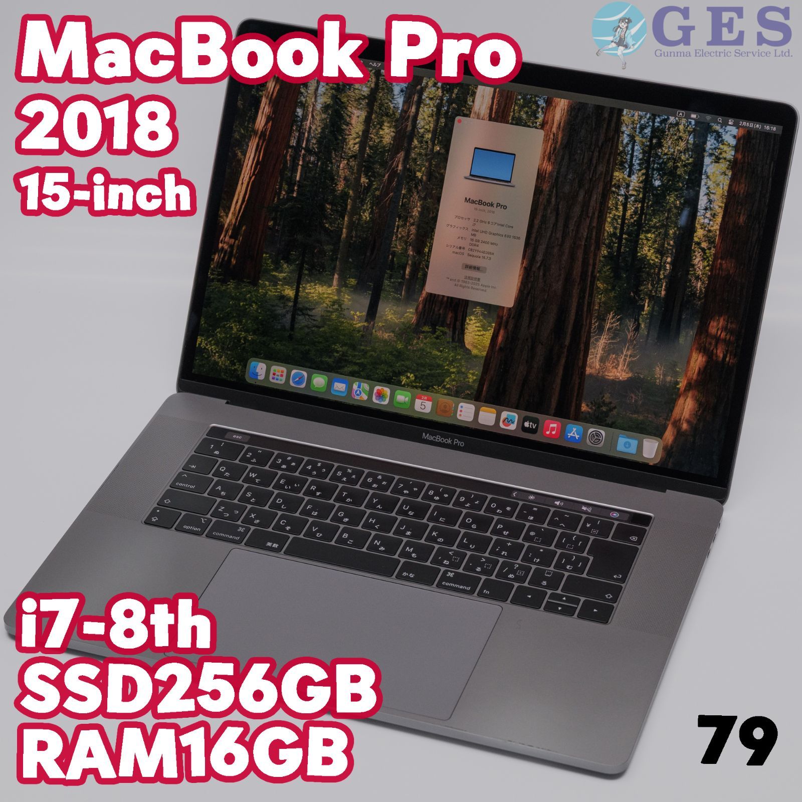 MacBook Pro 2018 i7 16GB/SSD256GB 中古 - メルカリ
