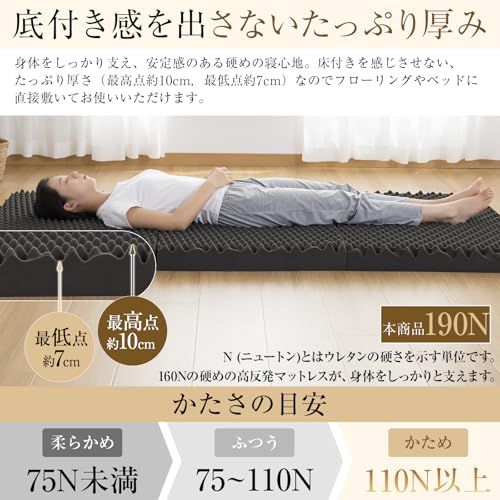 ◇Softimeマットレス シングル 三つ折り 高反発 極厚10cm おりたたみ