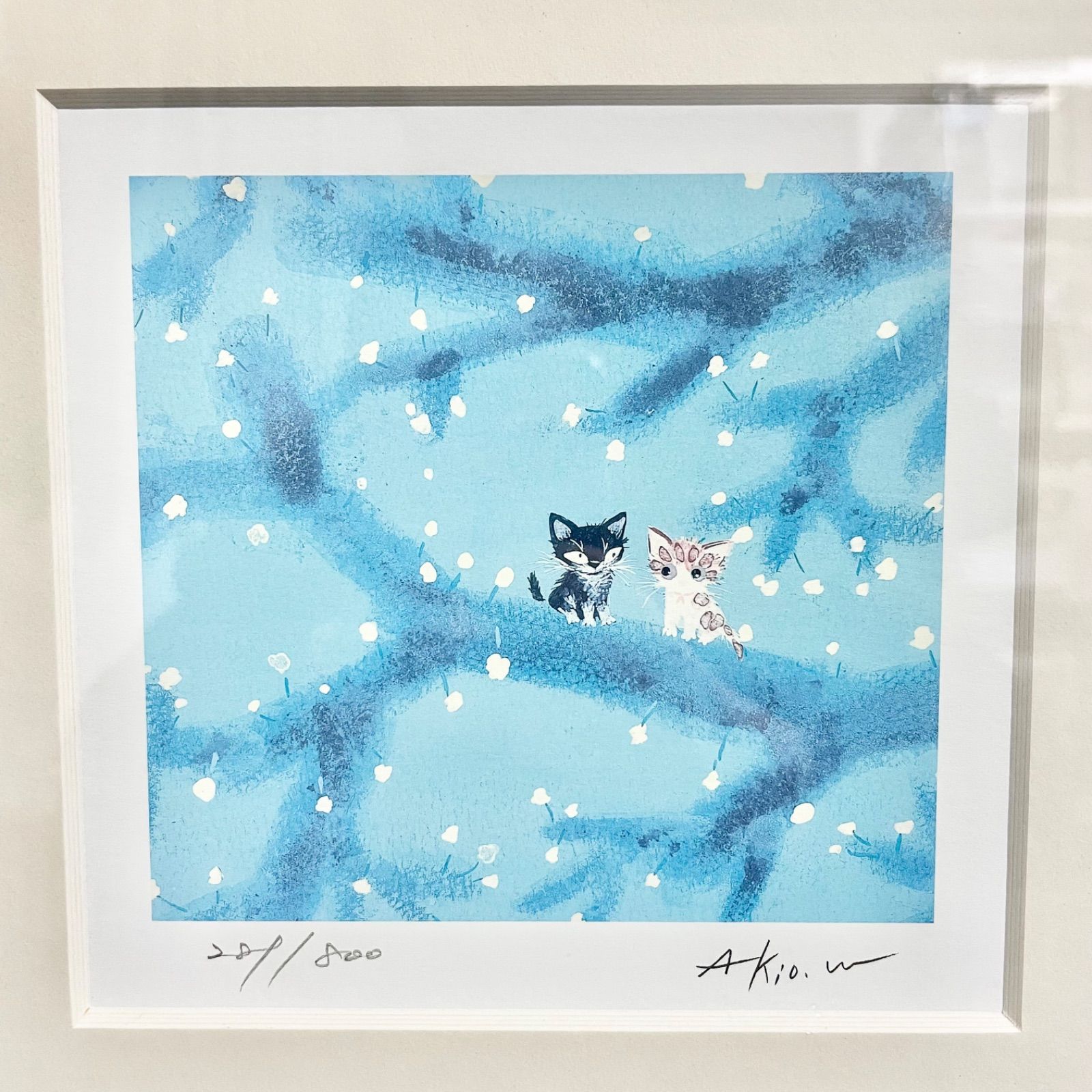 渡辺あきお 絵画 版画 猫 ダイヤモンド・スクリーニング - メルカリ